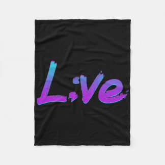 Live Semicolon Zelfmoordpreventie Bewustzijn 1 Fleece Deken