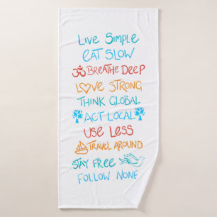 Live Simple 2 Badhanddoek