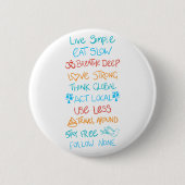 Live Simple 2 Ronde Button 5,7 Cm (Voorkant)
