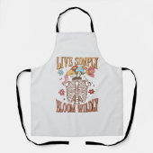 Live Simply, Bloom Wildly - Skeleton & Mushroom Schort (Voorkant)