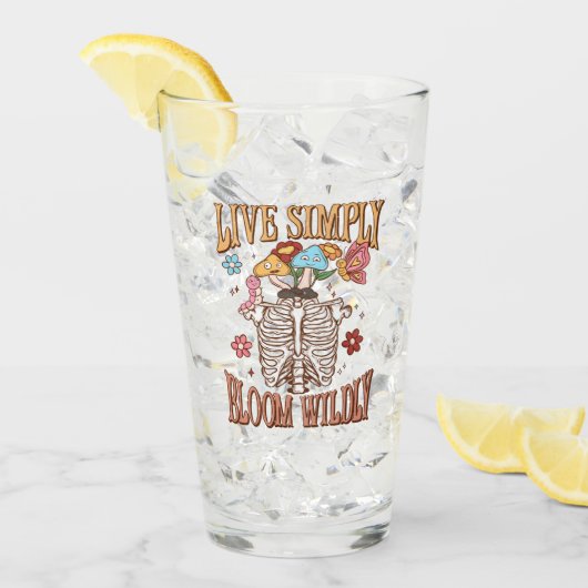 Live Simply, Bloom Willy Glas (Voorkant ijs)