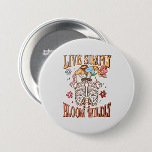 Live Simply, Bloom Willy Ronde Button 7,6 Cm
