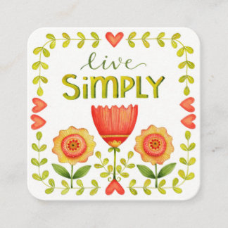 Live Simply ・ Business ・ Mammie ・ Scriptkaart ・ Ka Contactkaartje