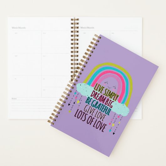 Live Simply Dream Big Be Grateful Give Love (Devant avec enveloppe)