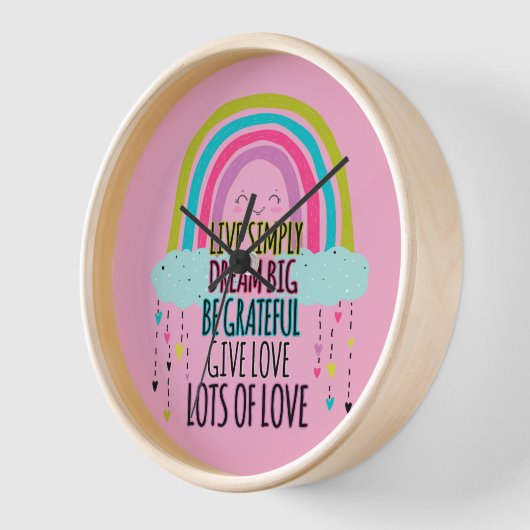 Live Simply Dream Big Wees dankbaar Geef liefde (Hoek)