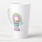 Live Simply Dream Big Wees dankbaar Geef liefde Latte Mok (Linkerhoek)