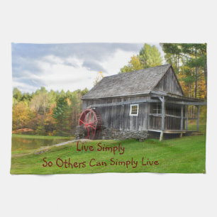 Live Simply Old Mill Theedoek