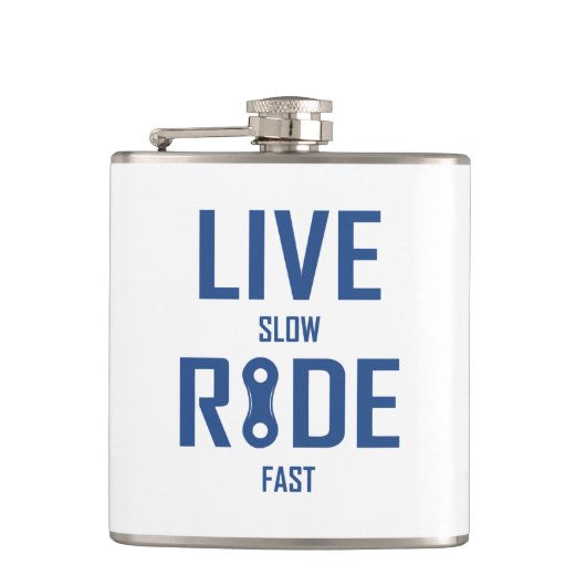 Live Slow Ride Fast Cycling Heupfles (Voorkant)