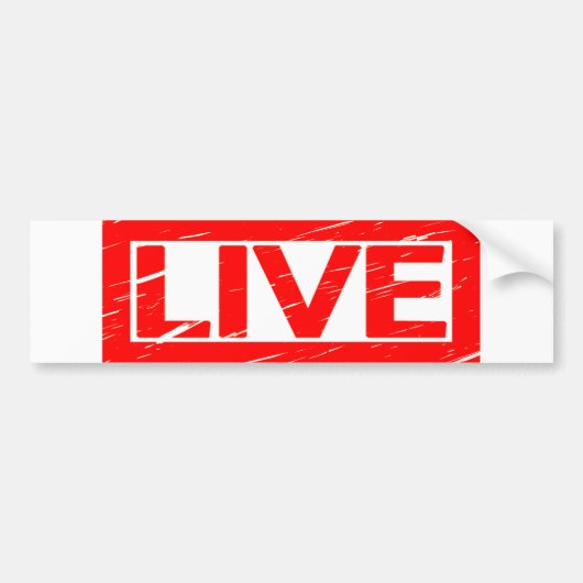Live Stempel Bumpersticker (Voorkant)