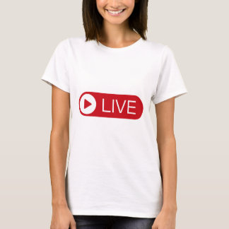Live Stream T-shirt – ‘Live’ Logo Grafische T-shir