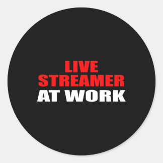 Live Streaming-streamingkit in plaats van deurteke Ronde Sticker