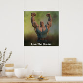 Live The Dream Weightlifter Poster (Cuisine)