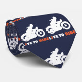 Live to Ride I Ride Motorfiets Biker Stropdas (Opgerold)