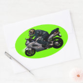 Live to ride motorbiker ovale sticker (Envelop)