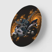 Live to ride motorbiker ronde klok (Hoek)