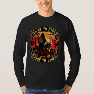 Live To Ride Ride To Live Motorcyclist Biker 1 T-shirt