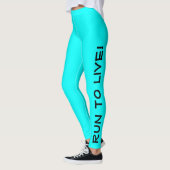 Live to Run! Rennen om te leven! Cyan Aqua Running Leggings (Links)