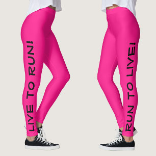 Live to Run to Live! Hot Pink High Vis Hardlopen Leggings