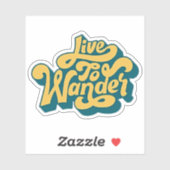 Live To Wander Retro Travel Sticker (Feuille)