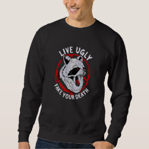 Live Ugly Fake Your Death L Satanic Occult Pentagr Trui