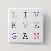 Live Vegan Button (Voorkant)