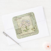 Live Vierkante Sticker (Envelop)