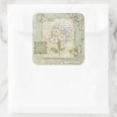 Live Vierkante Sticker (Tas)