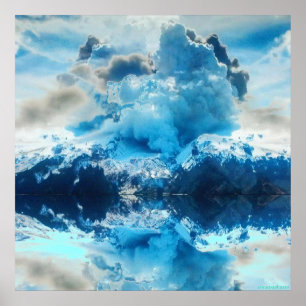 Live Volcano 24x24 Reflection Print