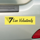 Live Voluntarily Bumpersticker (Op auto)