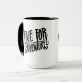 Live voor avontuur mok (Voorkant links)