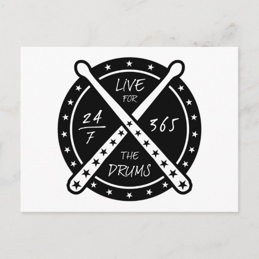 Live voor de trommels briefkaart (Voorkant)