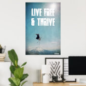 Live vrij en drivend Poster (Thuiskantoor)