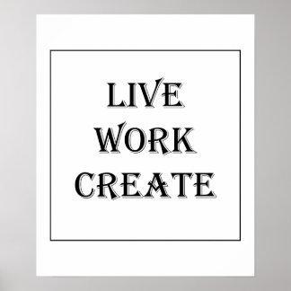 Live-werk Creëer Poster