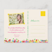 LIVE Whimsical Colorful Spring Flowers Bedankt Briefkaart (Achterkant)