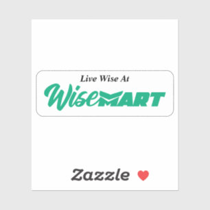 "Live Wise bij WiseMart" - Sticker