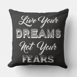 Live Your Dreams oreiller jetable couleur personna