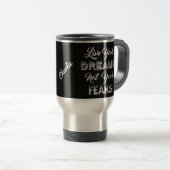 Live Your Dreams personnalisez nom & couleurs mugs (Devant droit)