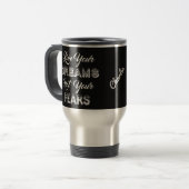 Live Your Dreams personnalisez nom & couleurs mugs (Devant gauche)