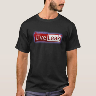 LiveLeak-Logo - zwart T-shirt