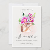 Lively Pink Floral Mailbox I heeft Kaart verplaats (Voorkant)