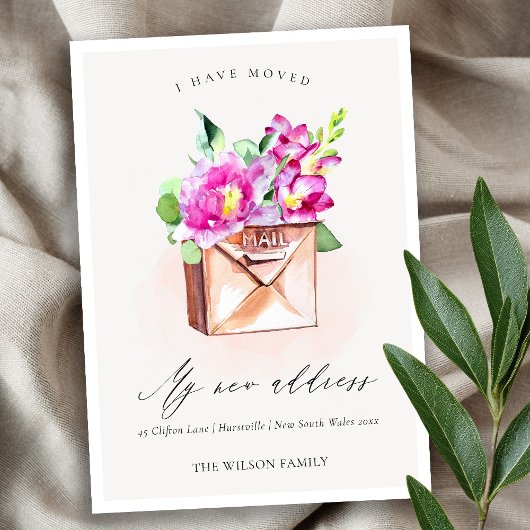 Lively Pink Floral Mailbox I heeft Kaart verplaats