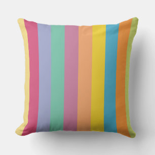 Lively Springtime Stripes Buitenkussen