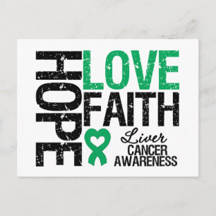Liver Cancer Hope Love Faith Briefkaart
