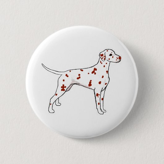 Liver Dalmatian Ronde Button 5,7 Cm (Voorkant)