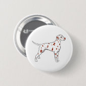 Liver Dalmatian Ronde Button 5,7 Cm (Voorkant /achterkant)