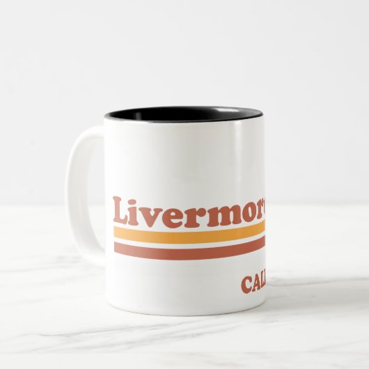 Livermore Californië Tweekleurige Koffiemok (Voorkant links)