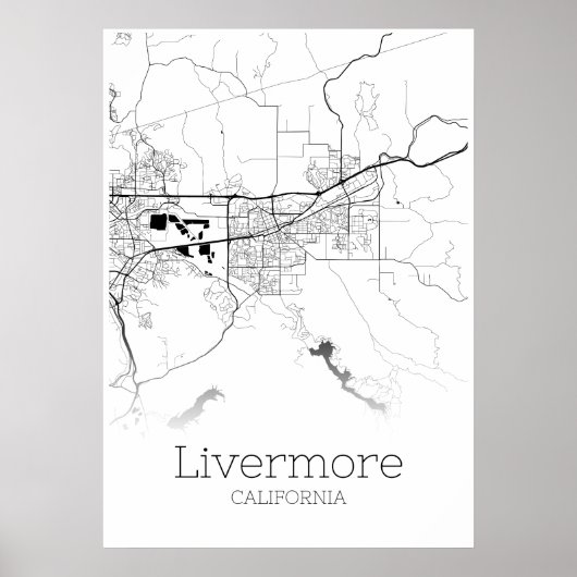 Livermore Map - California - City Map Poster (Voorkant)