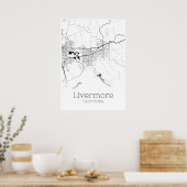 Livermore Map - California - City Map Poster (Keuken)