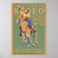 Livermore Rodeo USA Poster vintage 1933