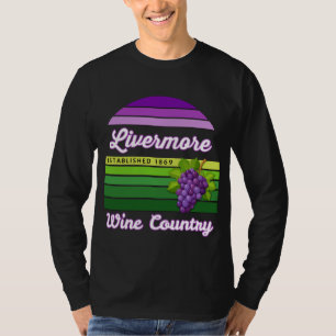 Livermore Wine Country Paars Groene Strepen Druive T-shirt